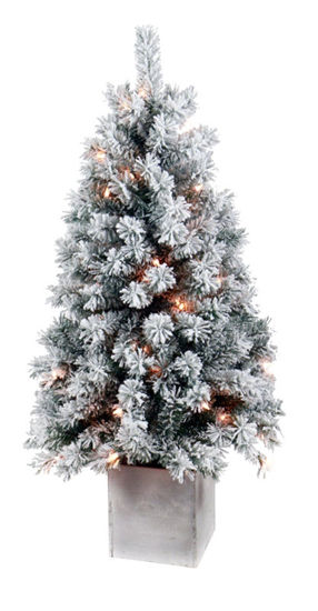 Image sur SAPIN FLOQUE PVC 4 PI PRE-ALLU