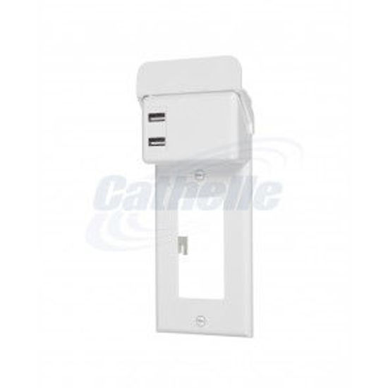Image sur PLAQUE MURALE CHARGEUR USB-BL